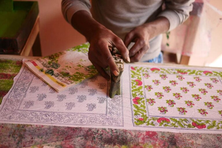 Indian fabric printing