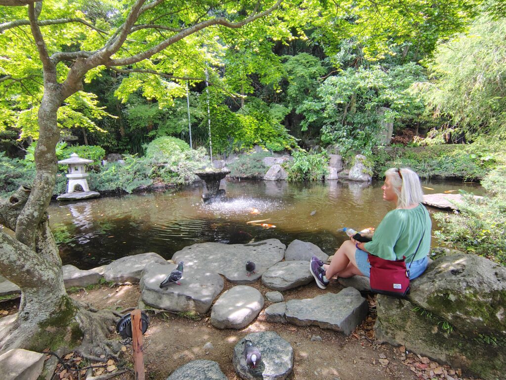 Jo in beautiful Japanese gardens